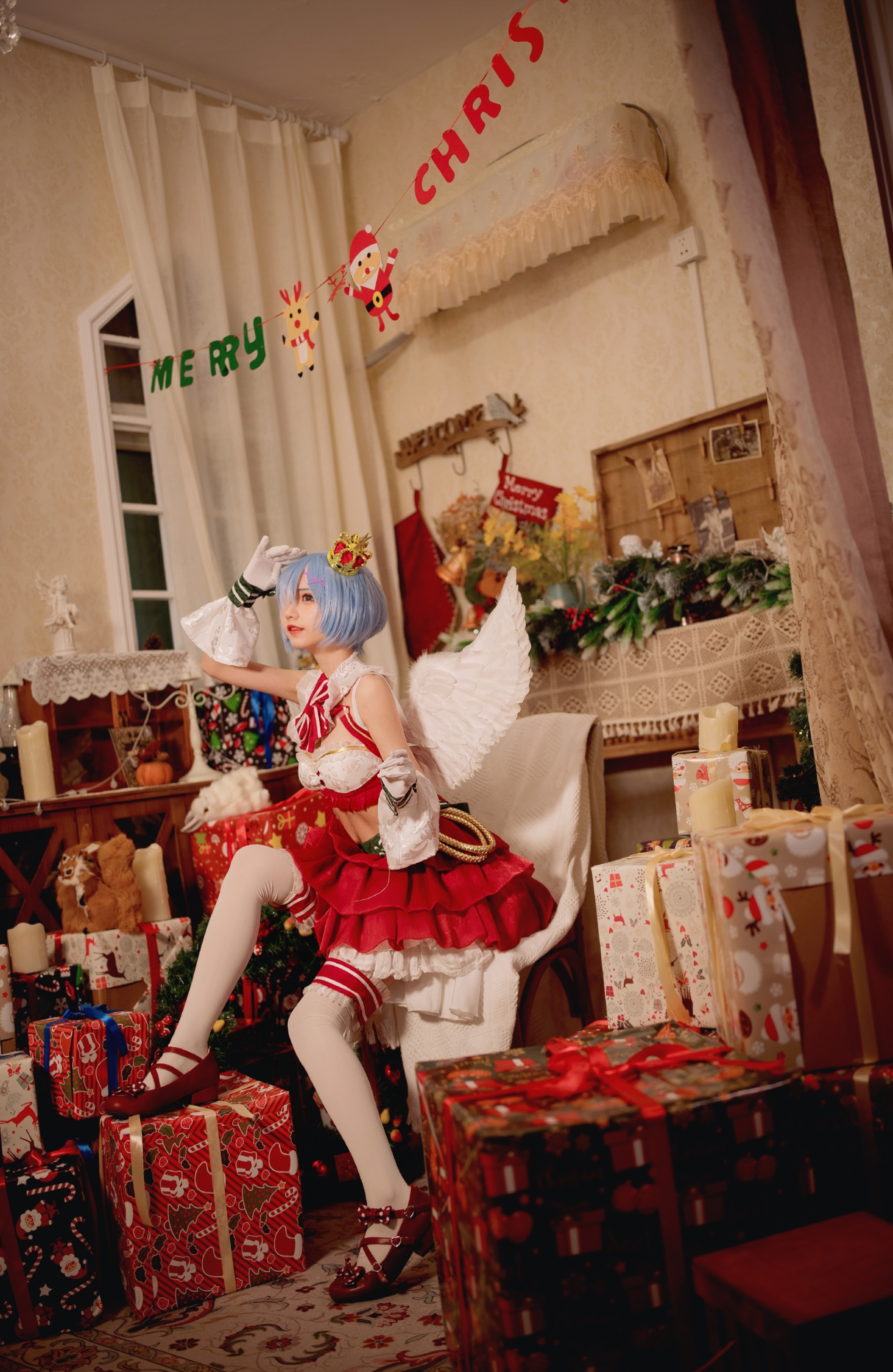 图片[1]-花柒Hana – NO.003 圣诞蕾姆[22P]-XikXak